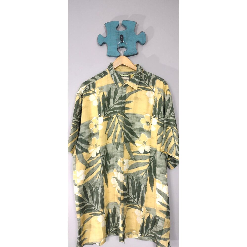 Cubavera Hawaiian Shirt Mens XXL Rayon Short Sleeve Multicolor Floral Aloha